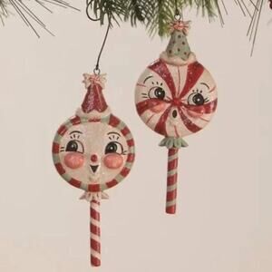 Johanna Parker Bethany Lowe Merrymint Ornaments Peppermint Christmas Candy Set